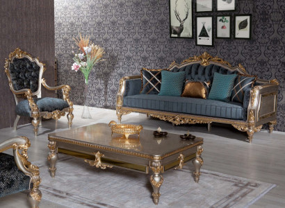 Sofa set 3+1 Seat Couch Seat Upholstery Coffee table 3pcs. Set Suite Furniture